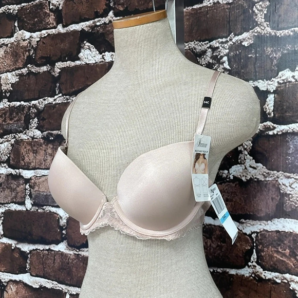 Paramour Loulou Bra Women's 34C Blush Pink NWT Multi-Way Push Up Underwire - Picture 4 of 12